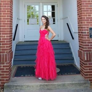 Coral/Pink Prom Dress